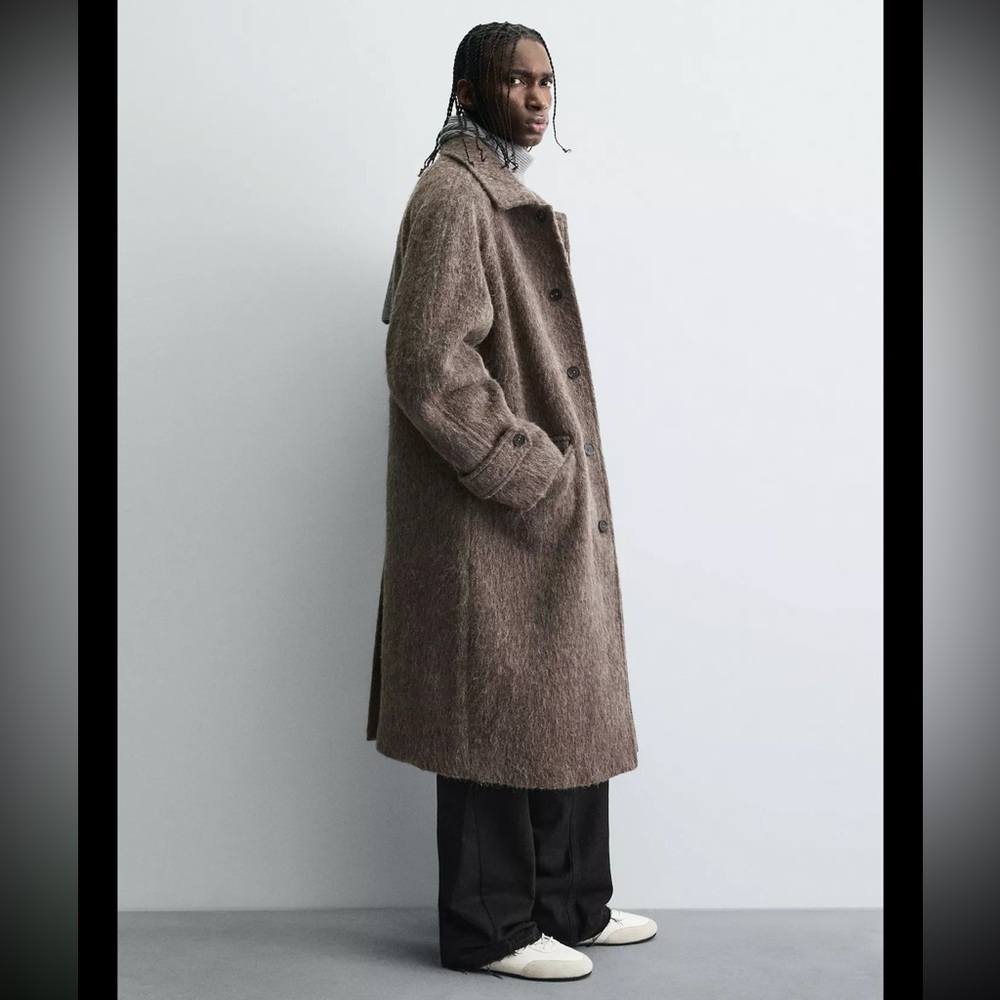 NWT ZARA oversized wool blend long coat! - Picture 2 of 6